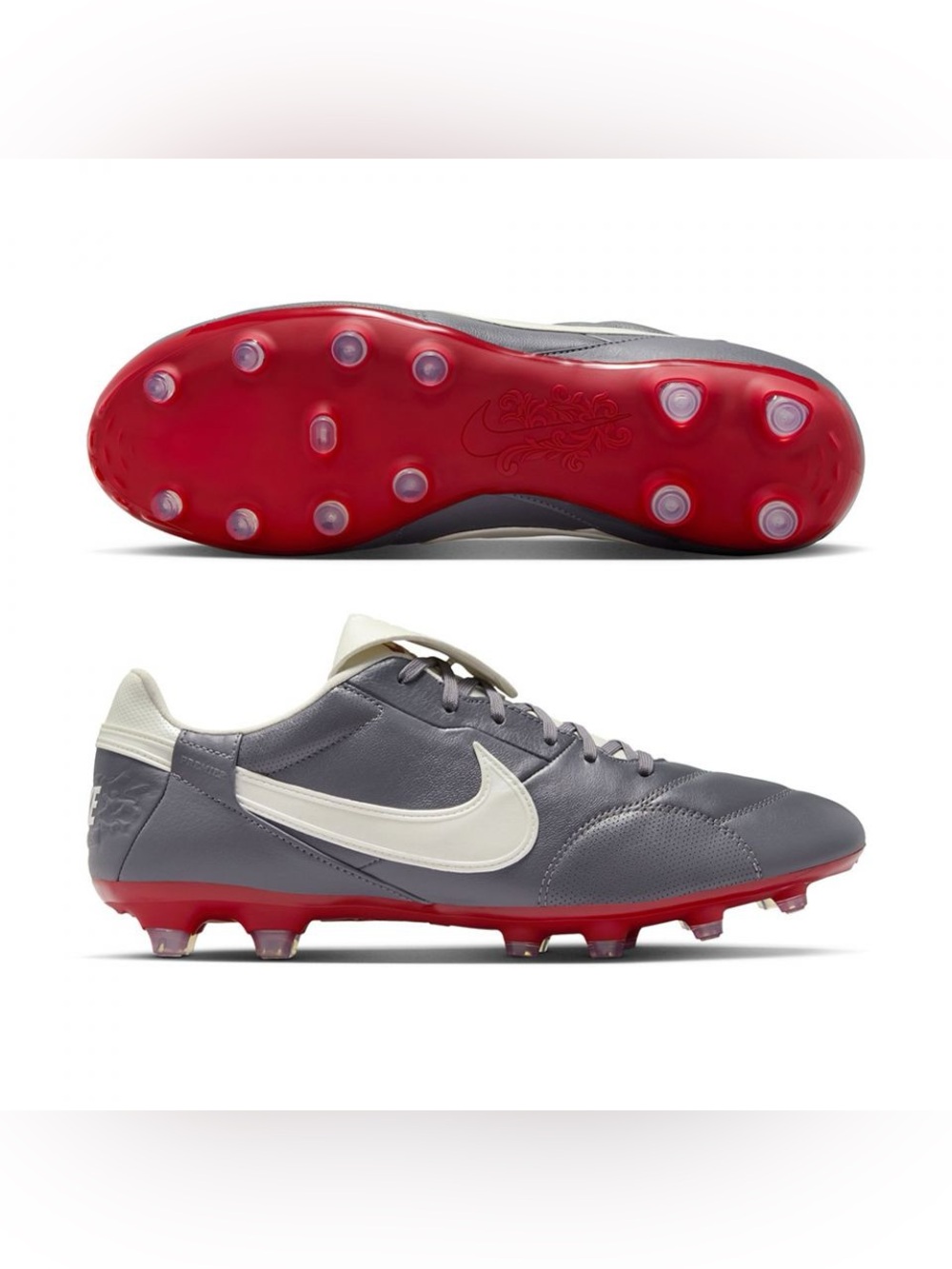 Nike Men’s Premier 3 FG Soccer Cleats - Light Graphite Varsity Red